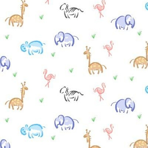 Simple sketch safari animals