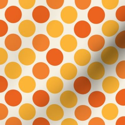 Thanksgiving Fall Holiday Orange and Yellow Polka Dots