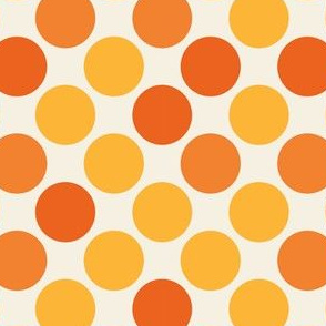 Thanksgiving Fall Holiday Orange and Yellow Polka Dots