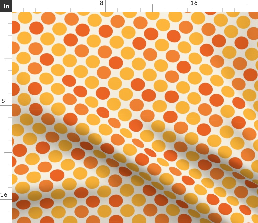 Thanksgiving Fall Holiday Orange and Yellow Polka Dots