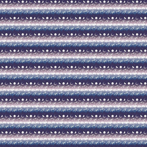 Chalet View Stripe - midnight - 2" scale