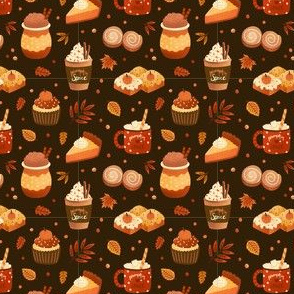 PSL Pumpkin Spice Latte Pumpkin Pie Fabric Fall Fabric