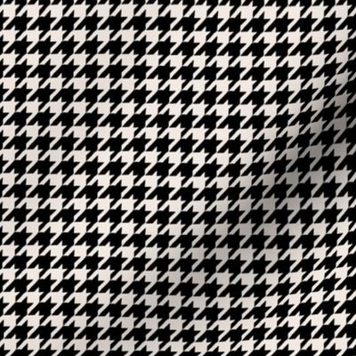 Parisienne houndstooth french classic fashion hand drawn houndstooth checkered tartan posh texture crimson houndstooth neutral off white black monochrome