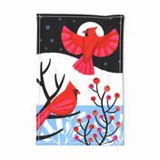 Winter Cardinals in the snow