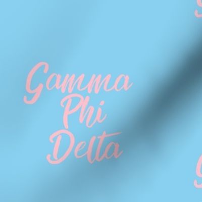 Gamma Phi Delta Baby Blue fabric