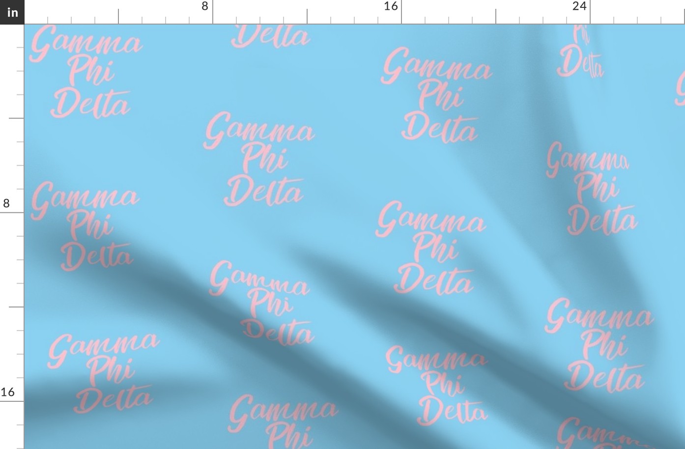 Gamma Phi Delta Baby Blue fabric