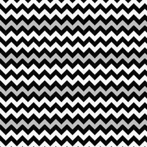 Monster Chevron - Black, White and Grey - Small