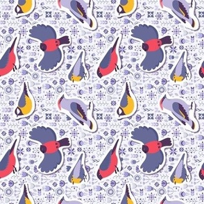 winterbirds decorative purple