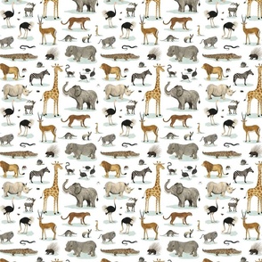 African Animals Fabric, Wallpaper and Home Decor | Spoonflower