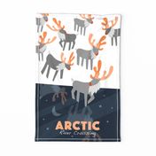 Arctic River Crossing Tea Towel