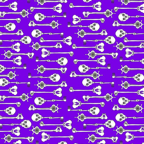 skeleton keys on purple