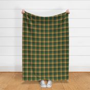 Green and Gold Fine Line Plaid - Medium