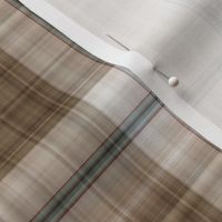 Brown and Blue Fine Line Plaid - Medium