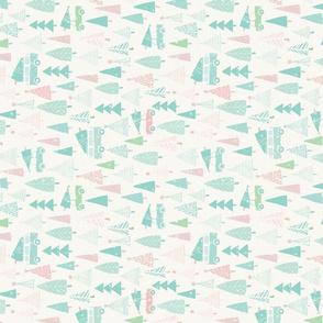 Pastel Winter Christmas Forest { rotate }
