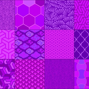 Asian patchwork purple 