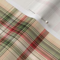 Red Green & Cream Christmas Plaid - Medium