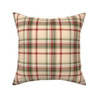 Red Green & Cream Christmas Plaid - Medium