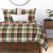 Christmas Plaid - Green White & Red - Large