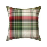 Christmas Plaid - Green White & Red - Large