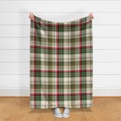 Christmas Plaid - Green White & Red - Large