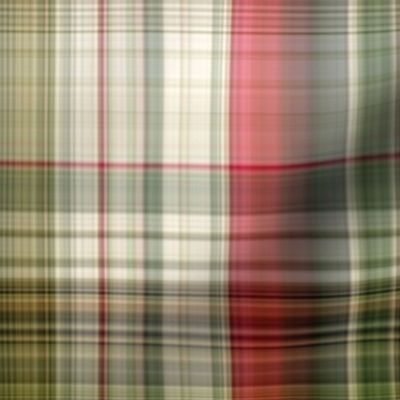 Christmas Plaid - Green White & Red - Large