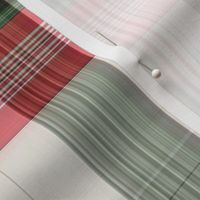 Red Green and White Christmas Plaid - Large