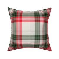 Red Green and White Christmas Plaid - Large