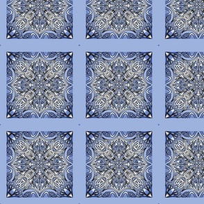 Beautiful Blue Tile pot holder squares