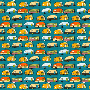 Retro Campers Teal Small