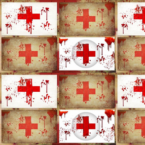 Bloodied Red Crosses - Unframed Average Size