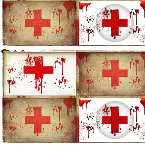 Bloodied Red Crosses - Framed Large Size