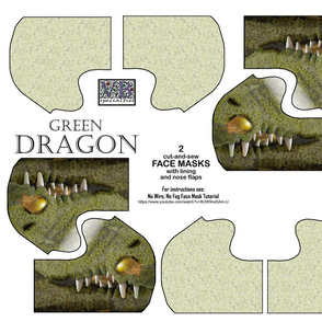 Green Dragon Mask - Cut & Sew