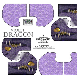 Violet Dragon Mask - Cut & Sew