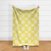Elephant wholecloth - You are loved forever.  - yellow C20BS