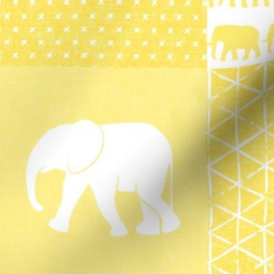 Elephant wholecloth - You are loved forever.  - yellow C20BS