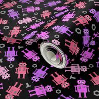 Robot pink black 2 inch robot