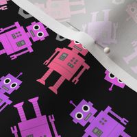 Robot pink black 2 inch robot