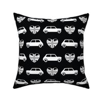 Mini Cooper Hearts - Union Jack Black - Large