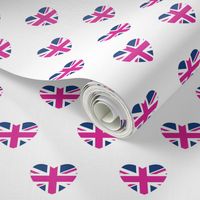 British Hearts - Union Jack Pink & Blue - Small