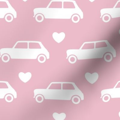 Mini Cooper Hearts - Pink - Large