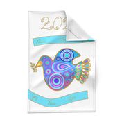 Peace Love Joy Dove Winter Bird Quilling Paper Art Rolled Paper Filigree