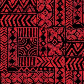 Native Tapa-ruby on black