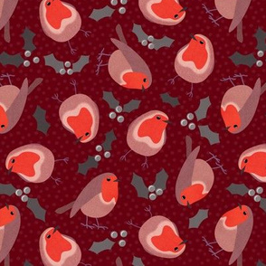 Festive Robins // Red