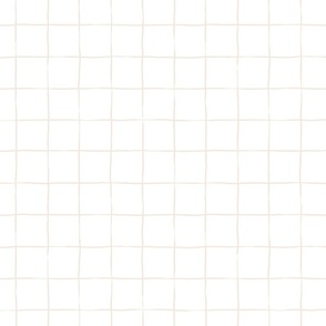 Graph Paper Grid - Beige on White
