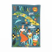 Havana! tea towel