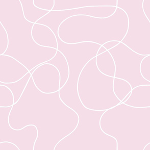Abstract Line - White on Pink