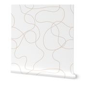 Abstract Line - Beige on White