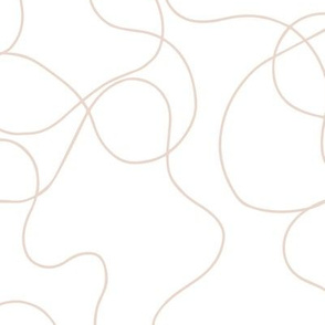 Abstract Line - Beige on White