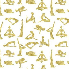 Faux Gold Yoga Poses