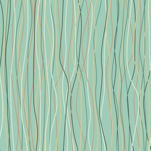 Minty Fresh Wavy Lines Pattern
